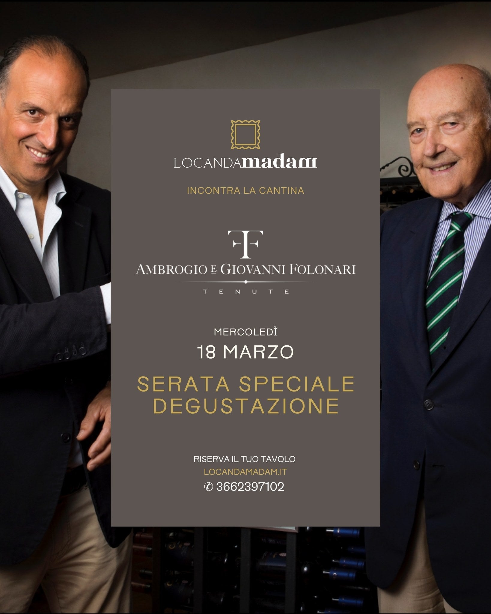 Mercoledì 18 Marzo — Degustazione Tenute Folonari